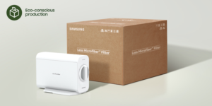 Samsung lanza el Filtro Less Microfiber™ para proteger los océanos de los plásticos de lavandería Fácil de controlar y mantener, Less Microfiber Filter™ reduce el 98% de las emisiones de microplásticos de los ciclos de lavado, convirtiendo así la lucha contra los plásticos en los océanos en parte natural del día a día.